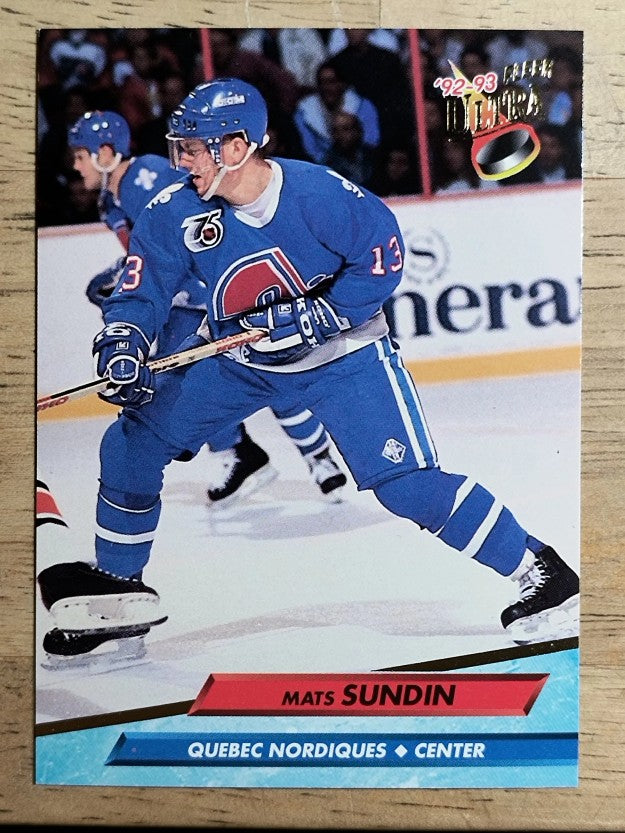 1992-93 Ultra #180 Mats Sundin