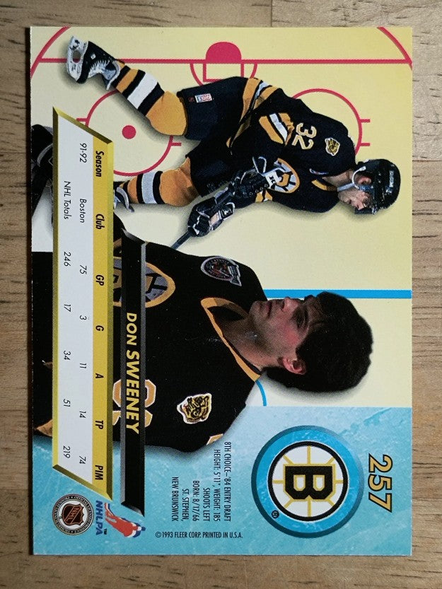 1992-93 Ultra #257 Don Sweeney