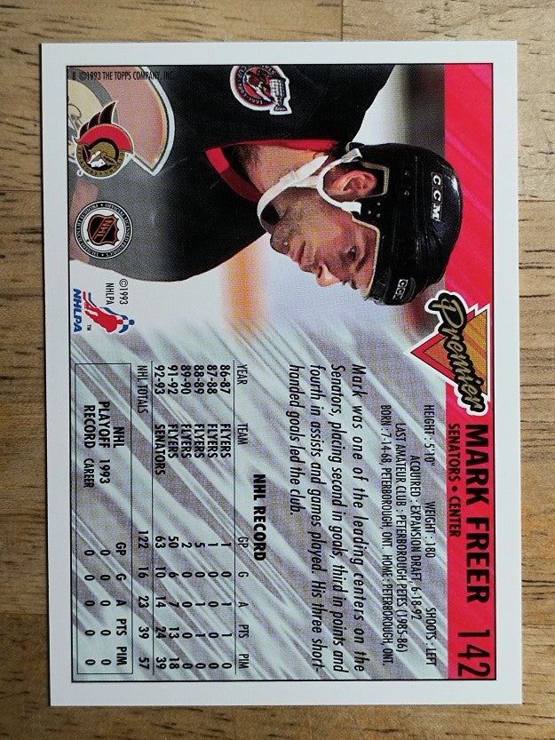 1993-94 Topps Premier #142 Mark Freer