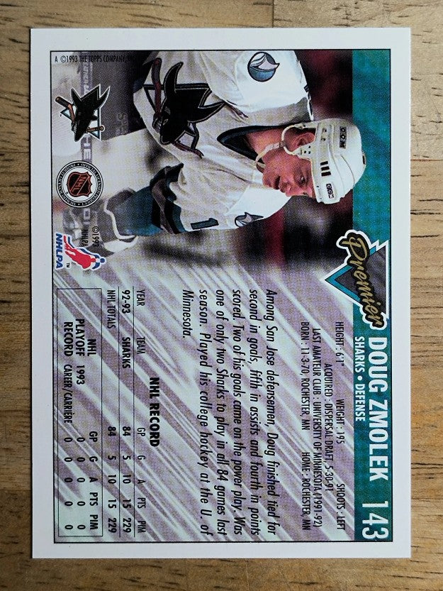 1993-94 Topps Premier #143 Doug Zmolek