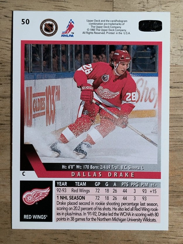 1993-94 Upper Deck #50 Dallas Drake RC