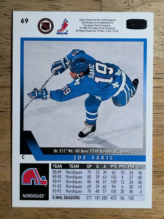 1993-94 Upper Deck #69 Joe Sakic