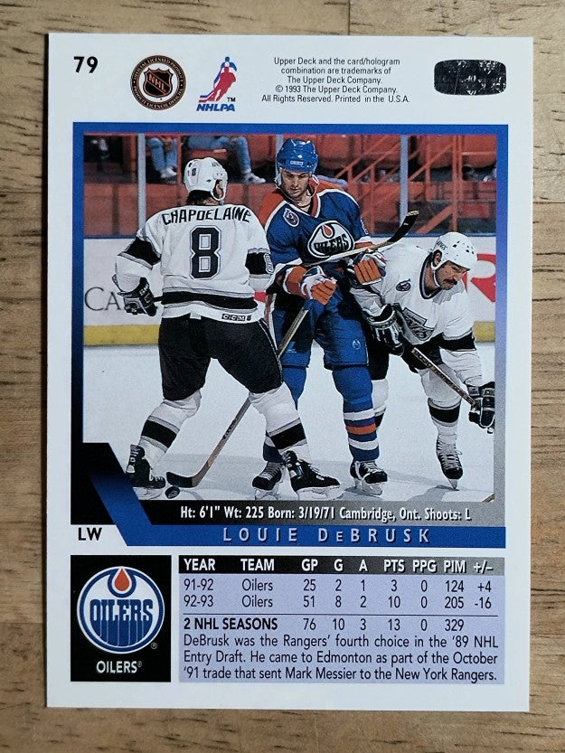 1993-94 Upper Deck #79 Louie DeBrusk