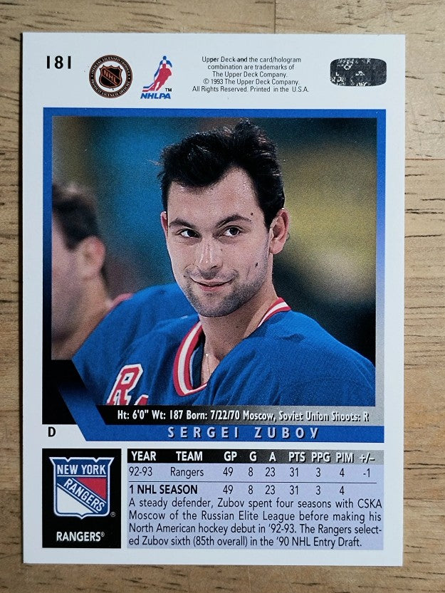 1993-94 Upper Deck #181 Sergei Zubov