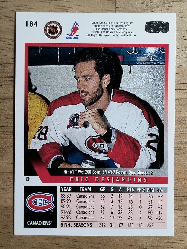 1993-94 Upper Deck #184 Eric Desjardins