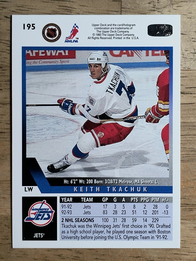 1993-94 Upper Deck #195 Keith Tkachuk