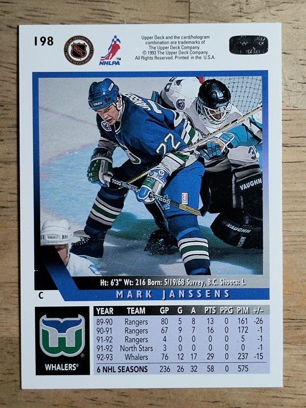 1993-94 Upper Deck #198 Mark Janssens