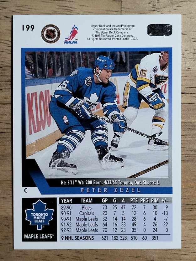 1993-94 Upper Deck #199 Peter Zezel