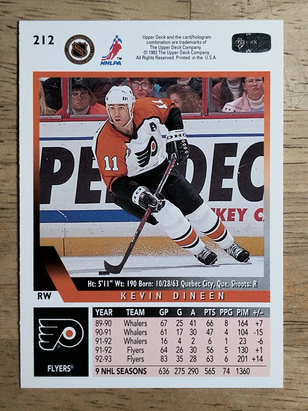 1993-94 Upper Deck #212 Kevin Dineen