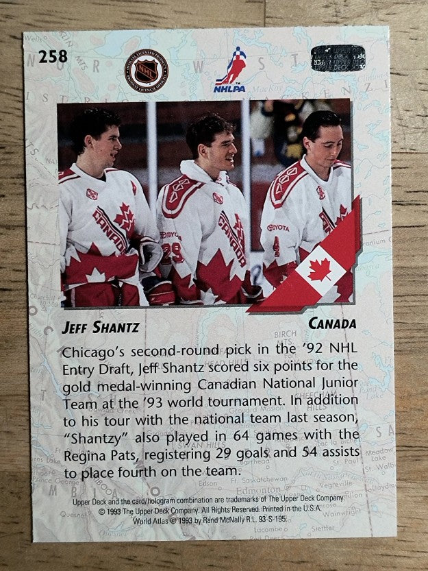 1993-94 Upper Deck #258 Jeff Shantz WJC RC