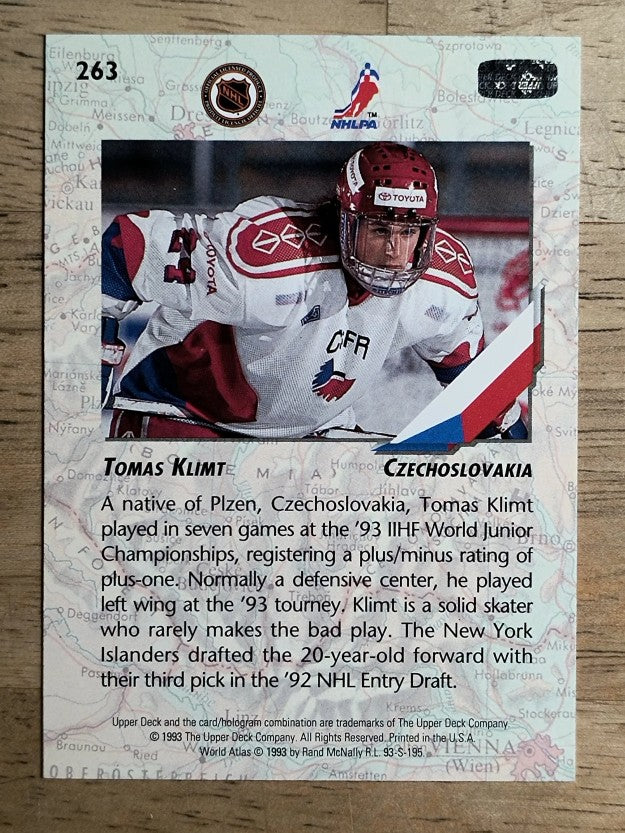 1993-94 Upper Deck #263 Tomas Klimt WJC RC