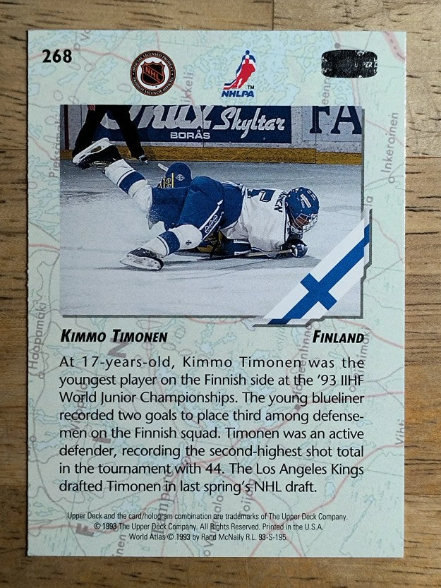 1993-94 Upper Deck #268 Kimmo Timonen WJC RC