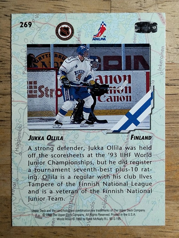 1993-94 Upper Deck #269 Jukka Ollila WJC RC