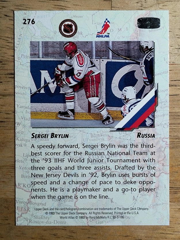 1993-94 Upper Deck #276 Sergei Brylin WJC RC