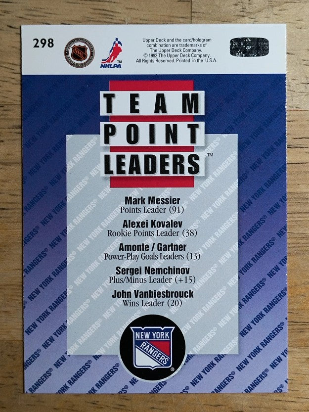 1993-94 Upper Deck #298 Mark Messier TL