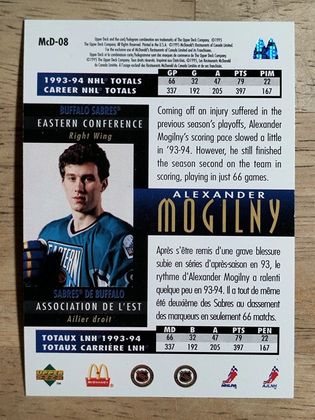 1994-95 McDonald's Upper Deck #McD8 Alexander Mogilny