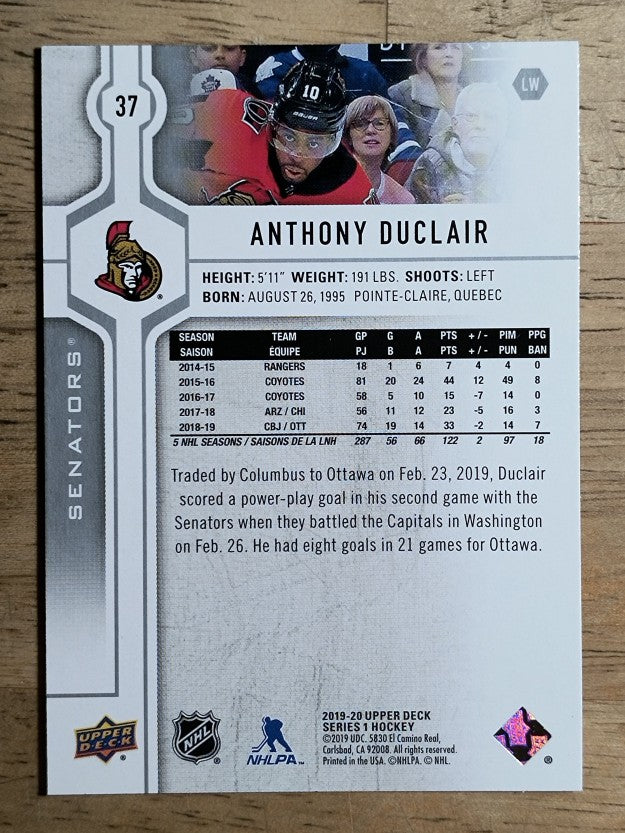 2019-20 Upper Deck #37 Anthony Duclair