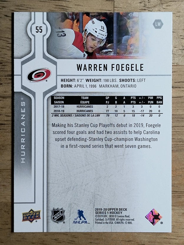 2019-20 Upper Deck #55 Warren Foegele