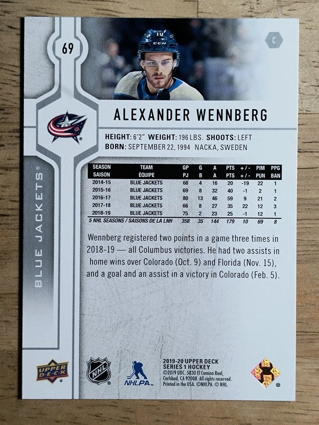 2019-20 Upper Deck #69 Alexander Wennberg