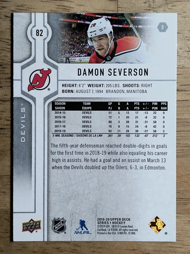 2019-20 Upper Deck #82 Damon Severson