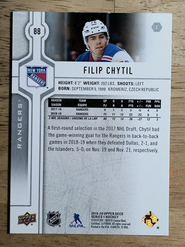 2019-20 Upper Deck #88 Filip Chytil