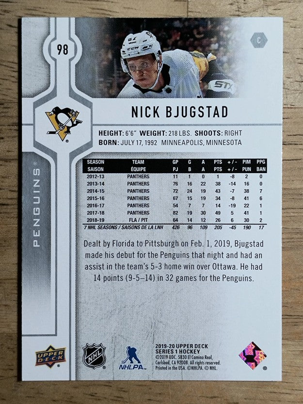 2019-20 Upper Deck #98 Nick Bjugstad