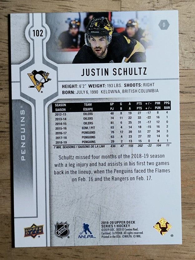 2019-20 Upper Deck #102 Justin Schultz