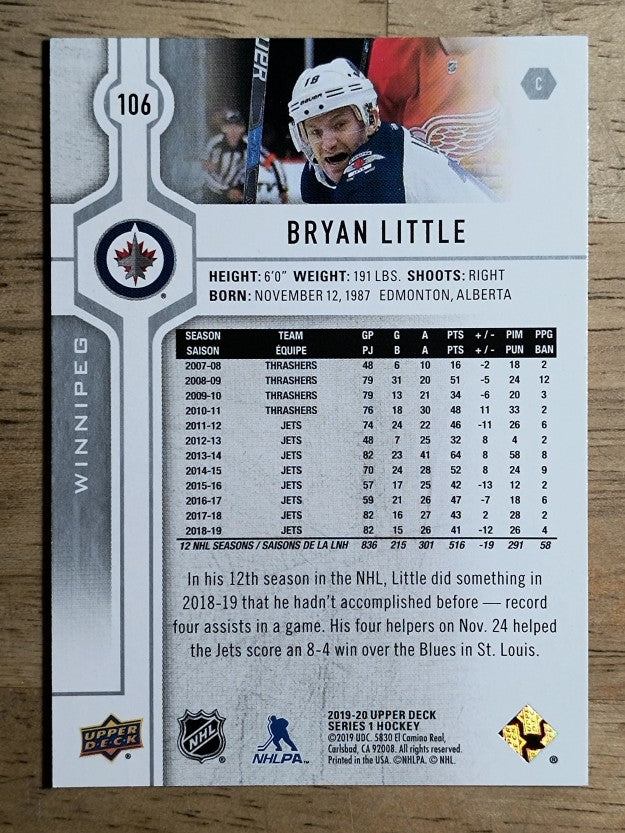 2019-20 Upper Deck #106 Bryan Little