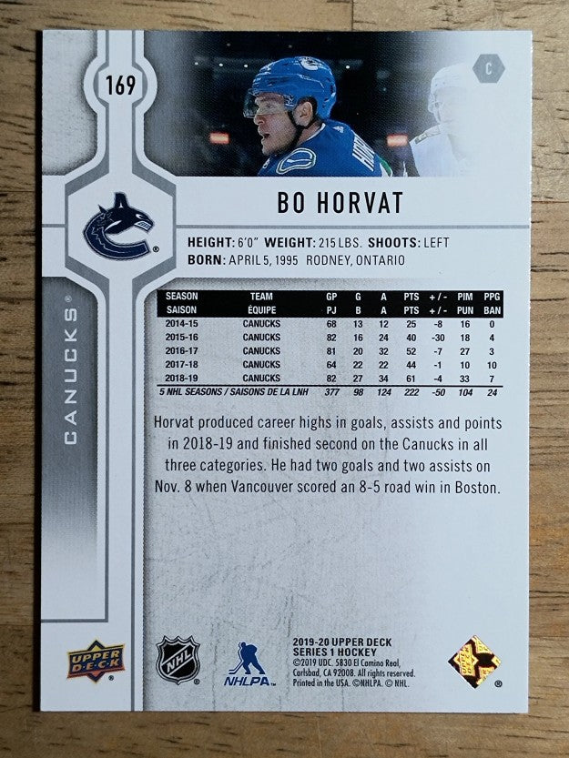 2019-20 Upper Deck #169 Bo Horvat