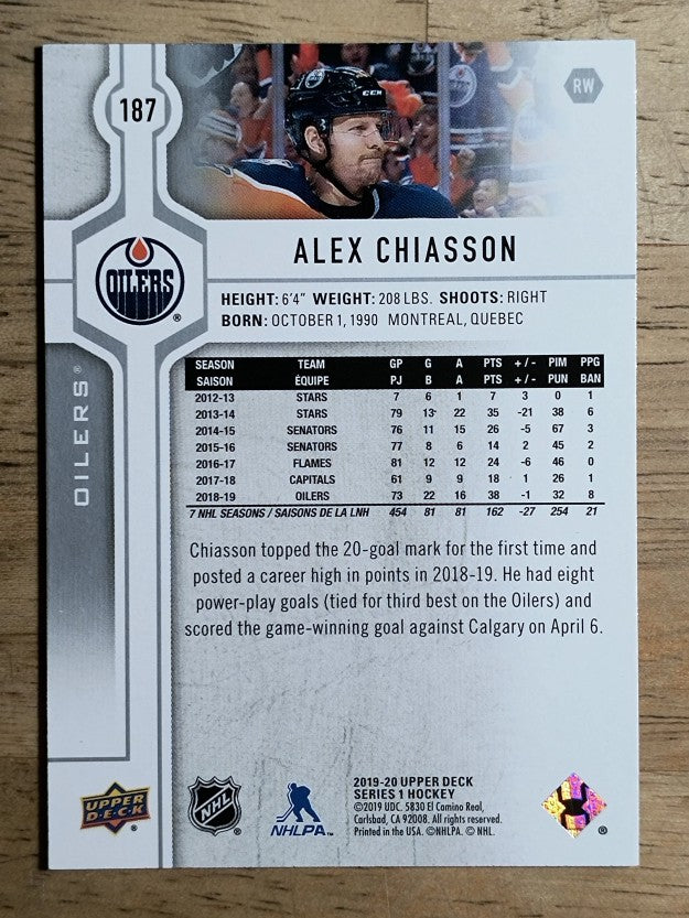 2019-20 Upper Deck #187 Alex Chiasson