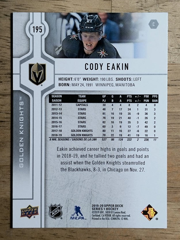 2019-20 Upper Deck #195 Cody Eakin