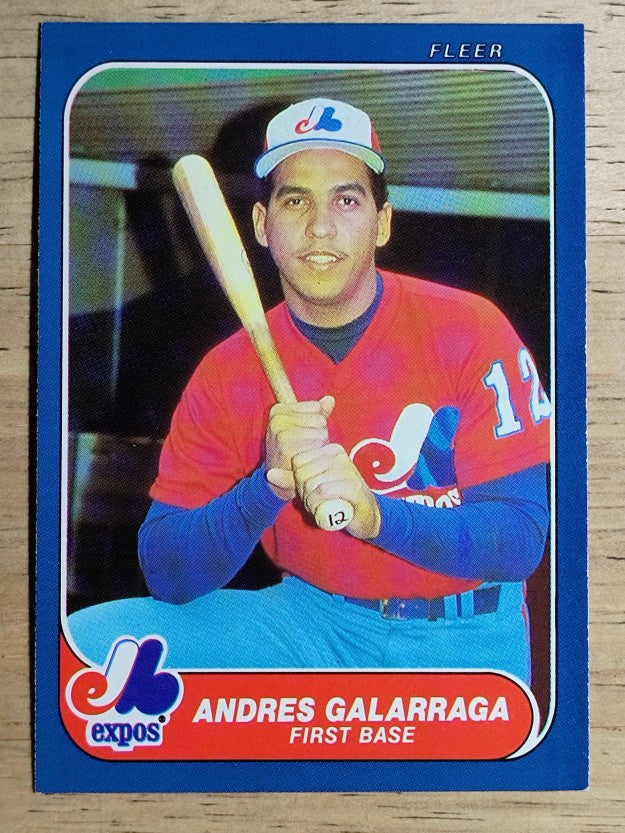 1986 Fleer Update #U44 Andres Galarraga