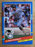 1991 Donruss #50A Jose Canseco AS ERR/Team in stat box is A's