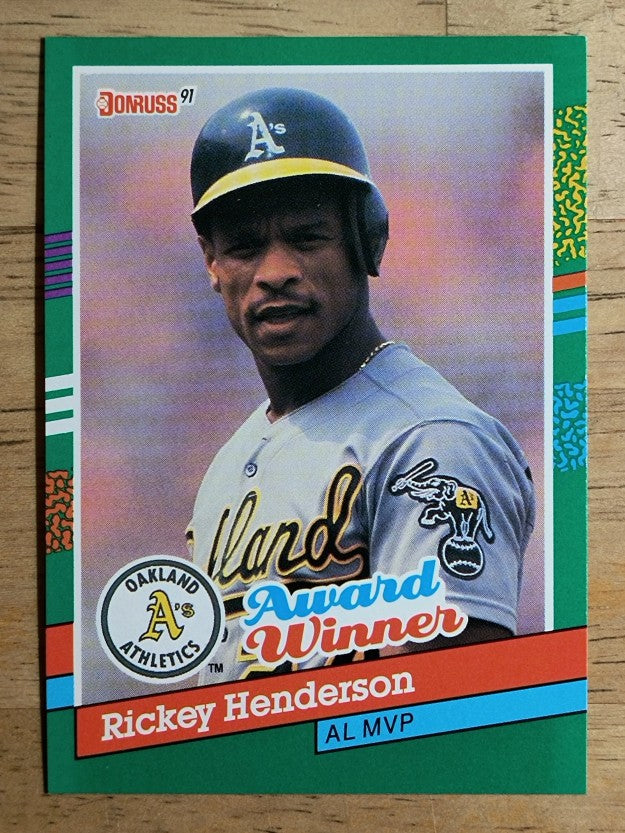 1991 Donruss #761 Rickey Henderson MVP