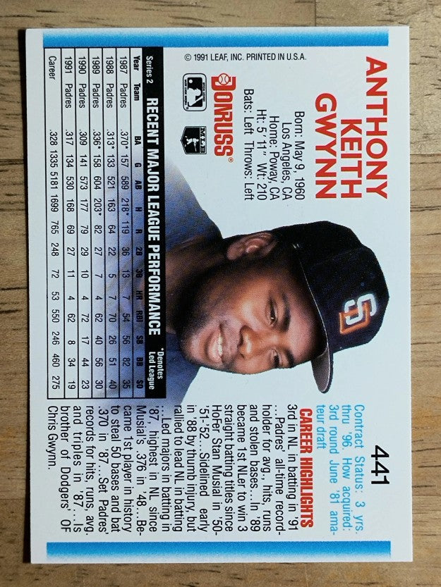 1992 Donruss #441 Tony Gwynn