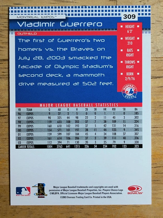 2004 Donruss #309 Vladimir Guerrero