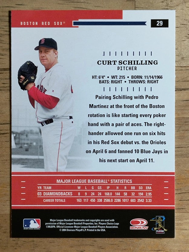 2004 Throwback Threads #29 Curt Schilling