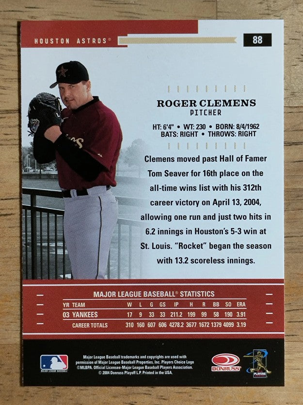 2004 Throwback Threads #88 Roger Clemens