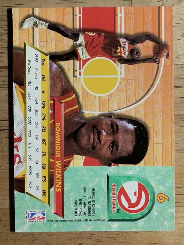 1992-93 Ultra #6 Dominique Wilkins