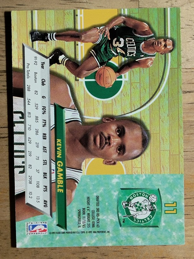 1992-93 Ultra #11 Kevin Gamble