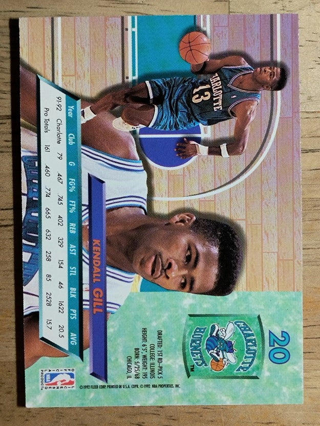 1992-93 Ultra #20 Kendall Gill