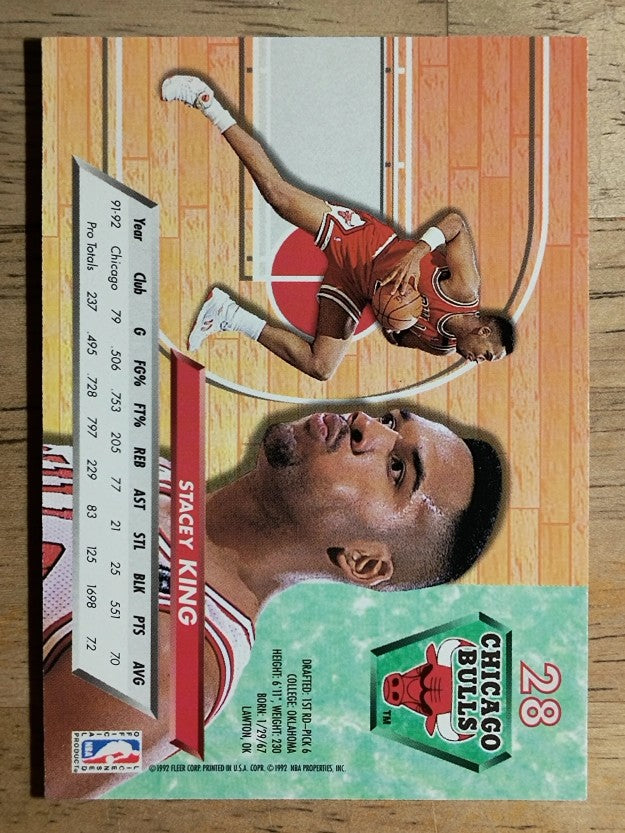 1992-93 Ultra #28 Stacey King