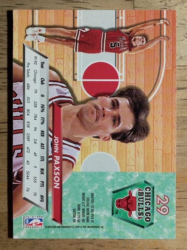 1992-93 Ultra #29 John Paxson