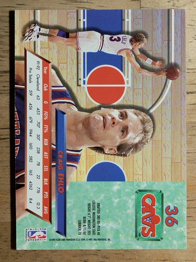1992-93 Ultra #36 Craig Ehlo