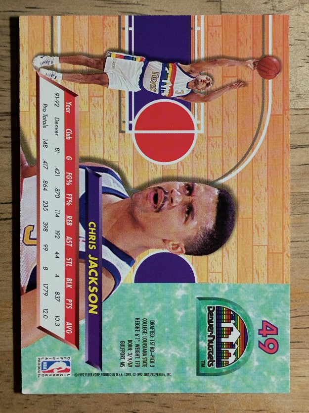 1992-93 Ultra #49 Chris Jackson
