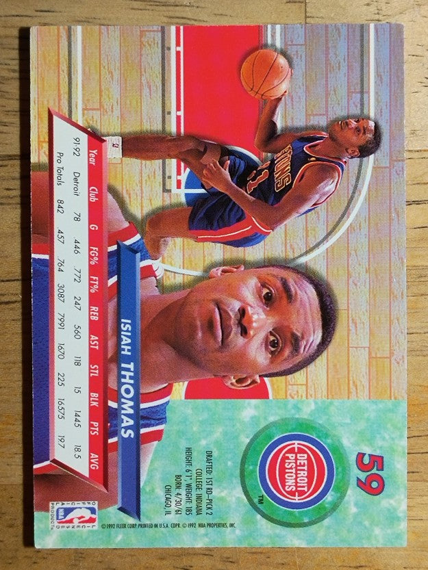 1992-93 Ultra #59 Isiah Thomas