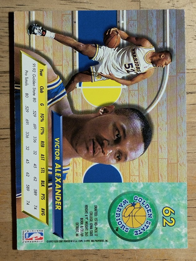 1992-93 Ultra #62 Victor Alexander