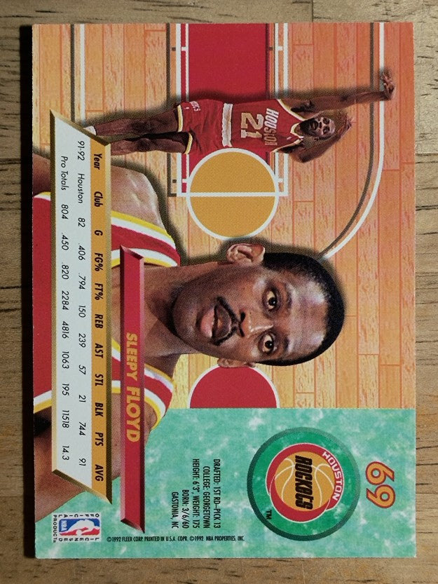 1992-93 Ultra #69 Sleepy Floyd