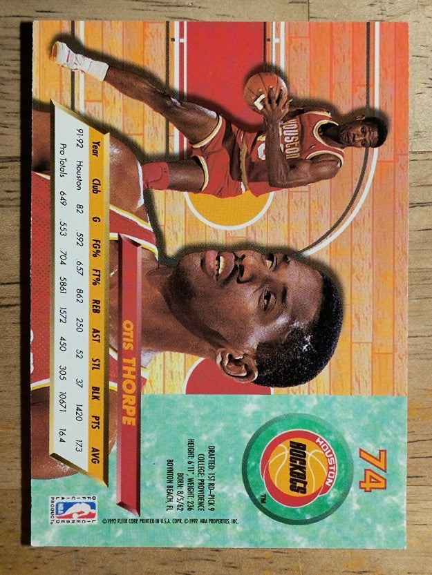 1992-93 Ultra #74 Otis Thorpe