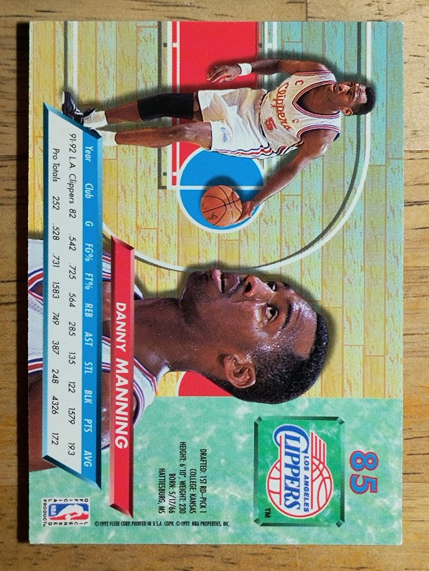 1992-93 Ultra #85 Danny Manning
